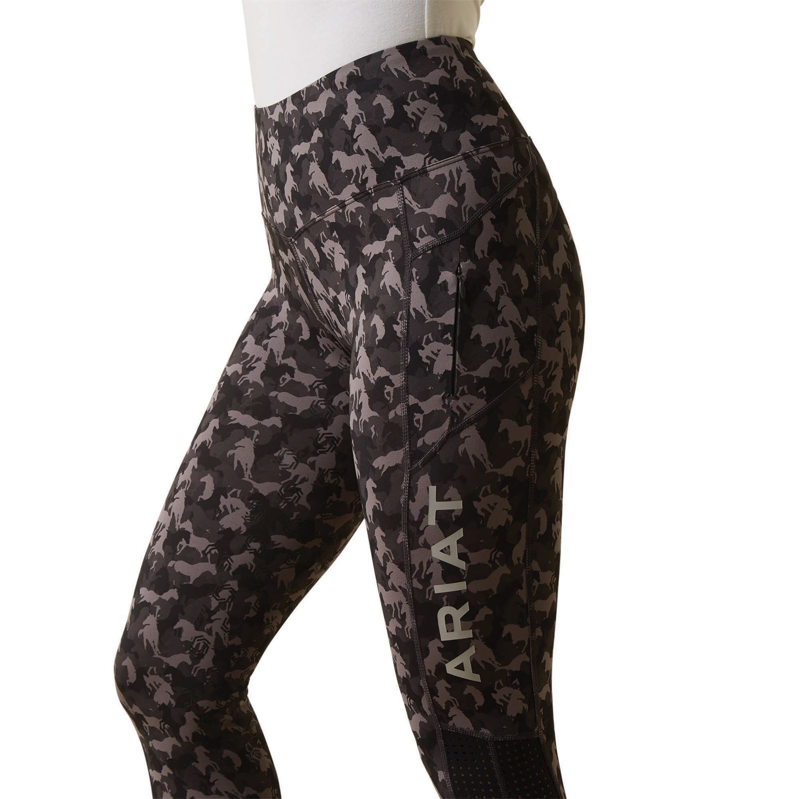 Legging ARIAT mujer, EOS FULL SEAT estampado caballos, culera silicona  TALLA XS